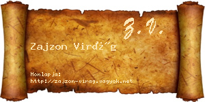 Zajzon Virág névjegykártya