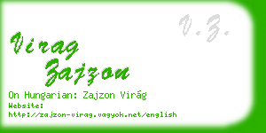 virag zajzon business card